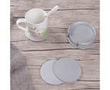 6Pcs Faux Leather Marble Coasters Cup Mat Pad Holder Placemat Dining Table Decor- B