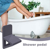 Black Shower Foot Rest, No Drill, for Shaving
