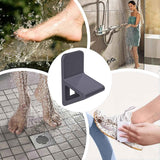 Black Shower Foot Rest, No Drill, for Shaving