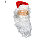 Halloween Creative Santa Claus Shape Christmas Cosplay Costume Decor Face Cover-C