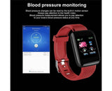116Plus Sports Android IOS Bluetooth Touch Water Resistant Screen Fitness Tracker Smart Wrist Bracelet - Black