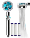 Rotating Propeller Shower Head with Filter, High Pressure & Water Saving