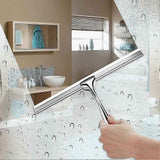 Stainless Steel Shower Squeegee with Wall Hanger, No Drill Glass/Window Wiper