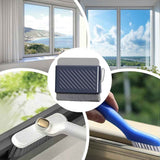 Multifunctional Window & Shower Squeegee with Grout Brush, Blue
