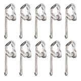 100pcs Metal Shower Curtain Hooks Pin-on Drapes Hooks Silver