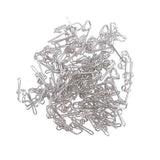 100pcs Metal Shower Curtain Hooks Pin-on Drapes Hooks Silver