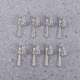 100pcs Metal Shower Curtain Hooks Pin-on Drapes Hooks Silver