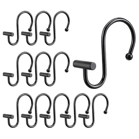 Rust-Proof Metal Shower Curtain Hooks Rings Decorative Bathroom Curtain Hooks