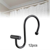 Rust-Proof Metal Shower Curtain Hooks Rings Decorative Bathroom Curtain Hooks