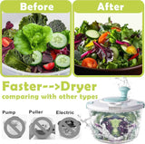 Salad Spinner 4.8Qt Vegetable Lettuce Washer Dryer Bowl