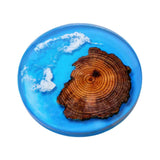 6pcs Wooden Epoxy Resin Drink Coasters Modern Style