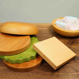 Wooden Hamburger Drink Coaster Set Cute Heat Resistant