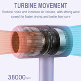 Blue Gradient Hair Dryer Constant Temp Hot & Cold Silent Dryer