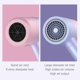 Blue Gradient Hair Dryer Constant Temp Hot & Cold Silent Dryer