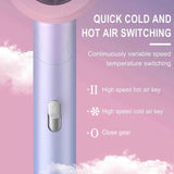 Blue Gradient Hair Dryer Constant Temp Hot & Cold Silent Dryer
