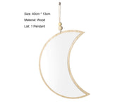 Moon Shape Mirror Decor for Bedroom-Natural