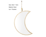 Moon Shape Mirror Decor for Bedroom-Natural