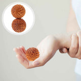 Wooden Hand Massage Balls 2PCS, Durian Shape Rolling Massager