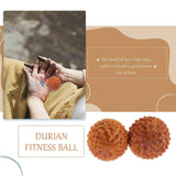 Wooden Hand Massage Balls 2PCS, Durian Shape Rolling Massager