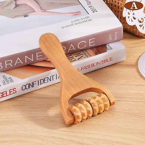 Wooden Roller Massager for Neck Shoulder Leg & Foot Massage