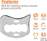 Stainless Steel Guasha Board Massage Stone, Body IASTM Therapy Tool for Soft Tissue & Physiotherapy