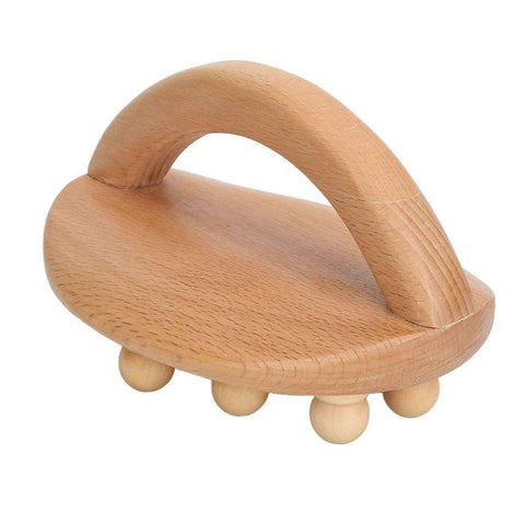 Wooden Body Massage Brush with Beads, Muscle Relaxation Meridian Guasha Tool