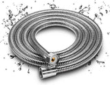 150cm Stainless Steel Look Shower Hose, Durable Bathroom Shower Pipe