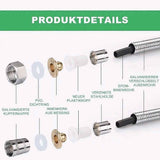 150cm Stainless Steel Look Shower Hose, Durable Bathroom Shower Pipe