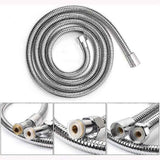 150cm Stainless Steel Look Shower Hose, Durable Bathroom Shower Pipe