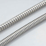 Stainless Steel Replacement Shower Hose, Double Buckle 200cm Shower Tube
