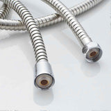 Stainless Steel Replacement Shower Hose, Double Buckle 200cm Shower Tube
