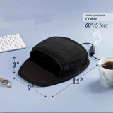 USB Electric Heated Mouse Pad Hand Warmer - Reusable, 3 Temperatures