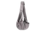 Breathable Dog Carrier Sling With Storage Pocket Pet Carrier Shoulder Pouch For Outdoor Travel -Gray