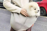 Breathable Dog Carrier Sling With Storage Pocket Pet Carrier Shoulder Pouch For Outdoor Travel -Gray