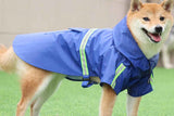 Pet Raincoat Outdoor Waterproof Dog Poncho for Small and Medium Dogs - Blue