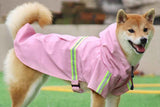 Pet Raincoat Outdoor Waterproof Dog Poncho for Small and Medium Dogs - Pink