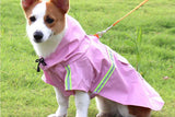 Pet Raincoat Outdoor Waterproof Dog Poncho for Small and Medium Dogs - Pink