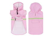 Pet Raincoat Outdoor Waterproof Dog Poncho for Small and Medium Dogs - Pink