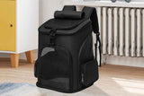 Expandable Large Cat Backpack Carrier for Small Pets - Black