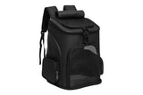 Expandable Large Cat Backpack Carrier for Small Pets - Black