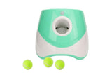 Dog Ball Launcher Thrower Automatic Tennis Fetch Throwing Machine with 3 Balls -Green