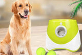 Dog Ball Launcher Thrower Automatic Tennis Fetch Throwing Machine with 3 Balls -Light Green
