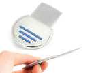 Stainless Steel Pet Flea Comb Fine Tooth Grooming Tool for Dogs Cats - Blue