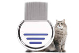 Stainless Steel Pet Flea Comb Fine Tooth Grooming Tool for Dogs Cats - Blue