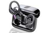 Wireless Bluetooth 5.4 Headphone Over Ear Bud IPX5 Waterproof Earphone for Sport Running - Black