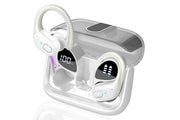 Wireless Bluetooth 5.4 Headphone Over Ear Bud IPX5 Waterproof Earphone for Sport Running - White