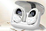 Wireless Bluetooth 5.4 Headphone Over Ear Bud IPX5 Waterproof Earphone for Sport Running - White