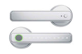 5 in 1 Smart Door Lock Fingerprint Door Knob with IC Cards and Backup Keys - Silver