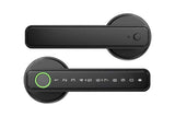 5 in 1 Smart Door Lock Fingerprint Door Knob with IC Cards and Backup Keys - Black