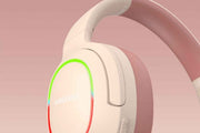 Wireless Gaming Headset Headphone with Microphone Volume - Pink